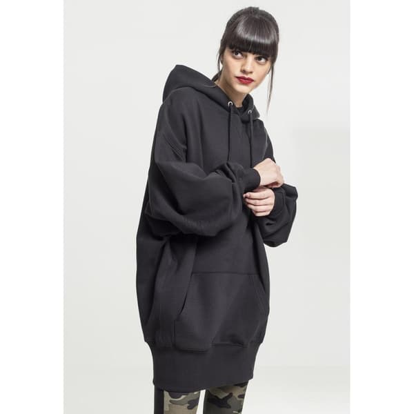 Urban Classics Lang Oversize Sweatshirt Sort XS Kvinde