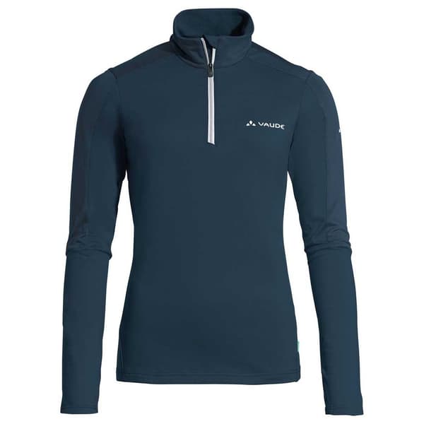 Vaude Långärmad T-shirt Med Halv Dragkedja Livigno Ii Blå 34 Kvinna