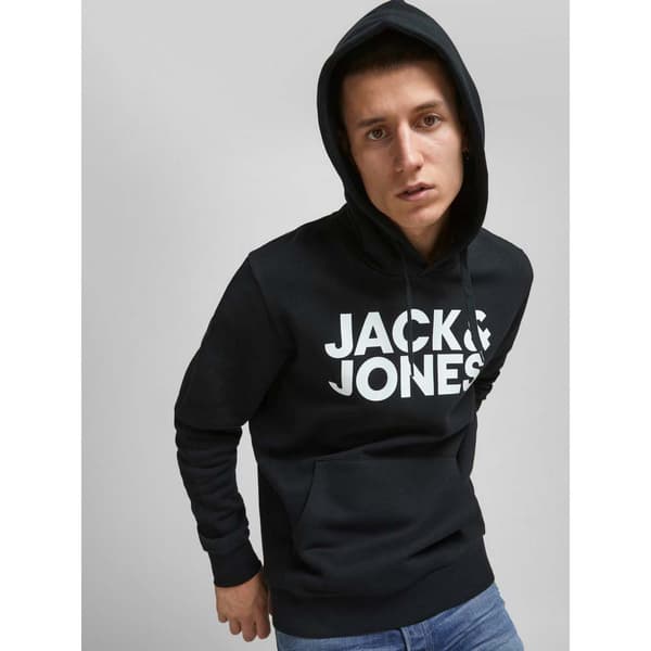 Jack & Jones Hættetrøje Corp Logo 2 Pack Sort XS Mand