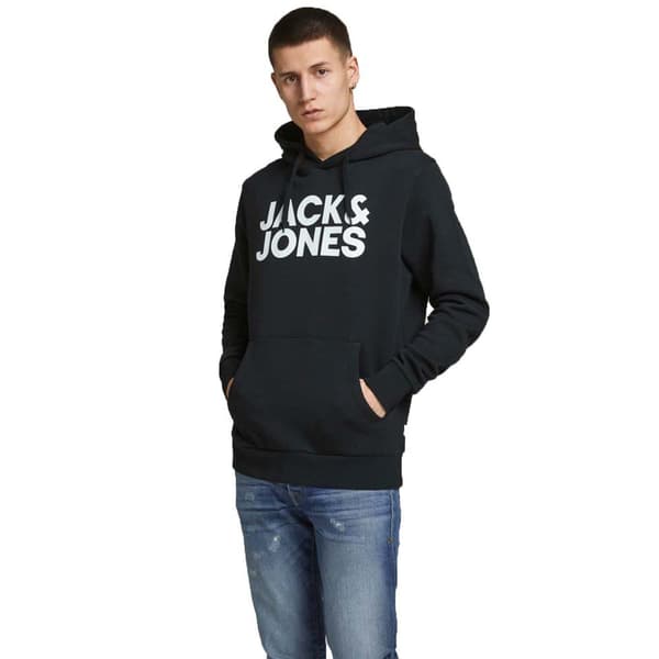 Jack & Jones Hættetrøje Corp Logo 2 Pack Sort XS Mand