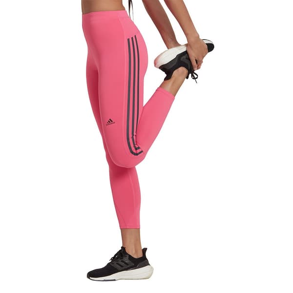 Adidas Strumpbyxor Run Icons 3 Stripes 7/8s Rosa L Kvinna