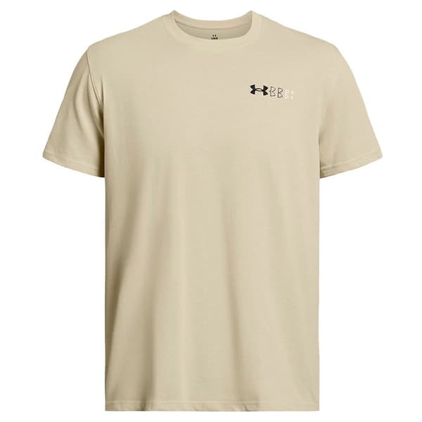 Under Armour Kortærmet T-shirt Heavyweight Left Chest Logo Repeat  M Mand