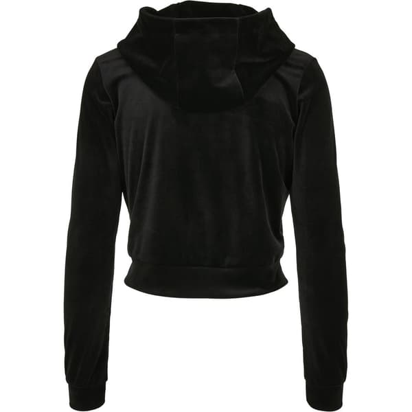 Urban Classics Sweatshirt Velvet Zip Sort S Kvinde