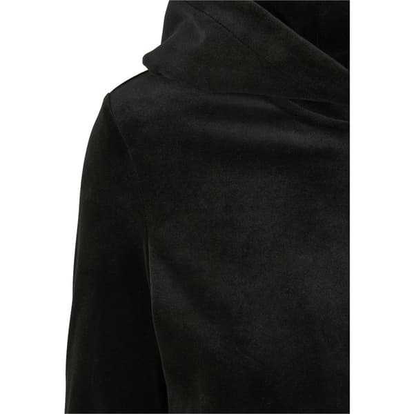 Urban Classics Sweatshirt Velvet Zip Sort S Kvinde