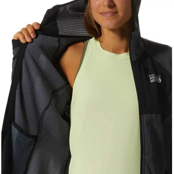 Mountain Hardwear Sweatshirt Med Full Dragkedja Power Grid Svart S Kvinna