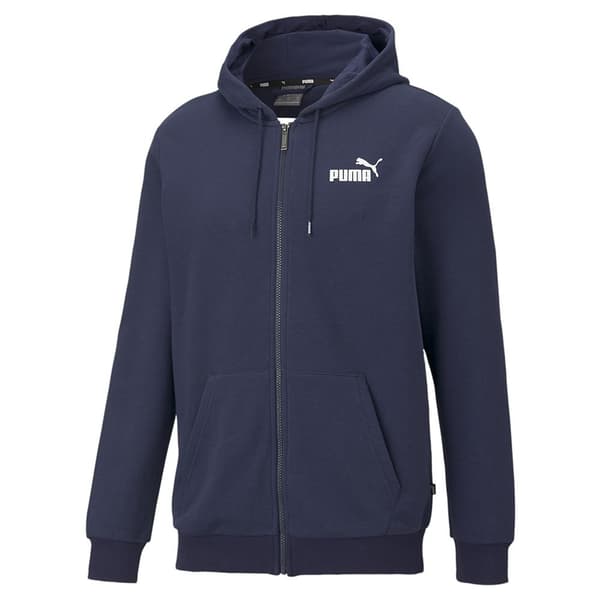 Puma Sweatshirt Med Full Dragkedja Ess Small Logo Blå M Man