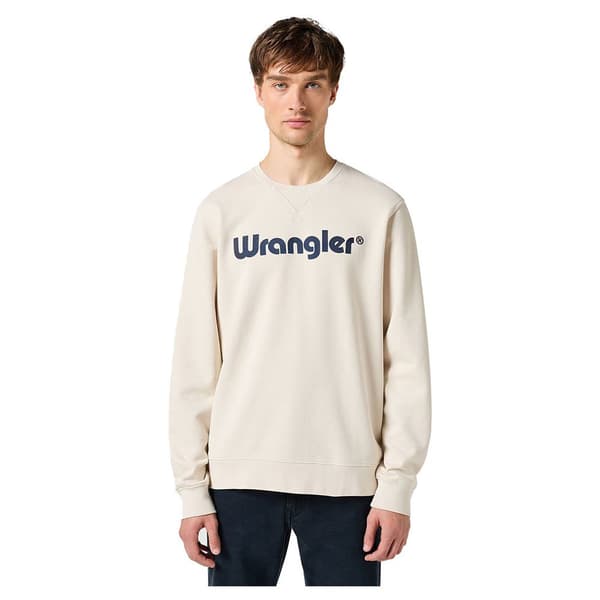 Wrangler Tröja 112350538 Logo Beige M Man