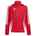 Miniatyrbillede 1 af 5: Adidas Halv Lynlå Sweatshirt Tiro24 Rød 9-10 Years Dreng