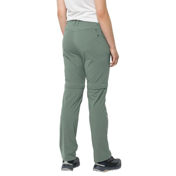 Jack Wolfskin Glastal Zip Off Pants W 1508151-4151, Kvinna, Byxor, Grön