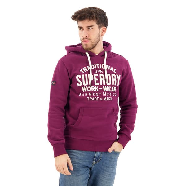 Superdry Luvtröja Athletic Script Graphic Lila 3XL Man