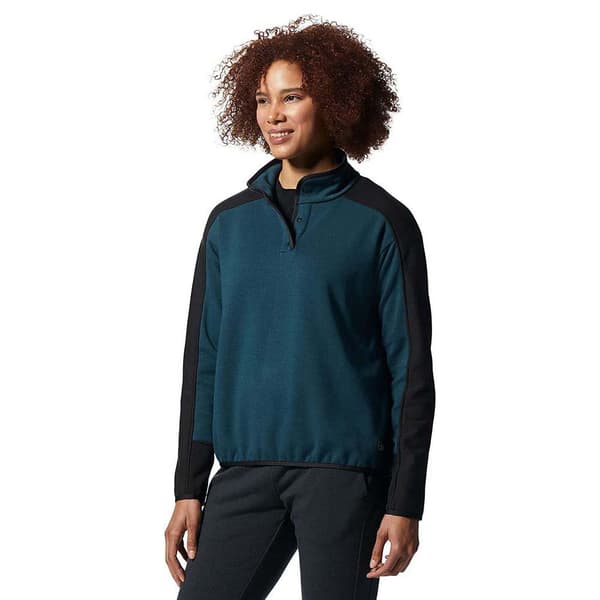 Mountain Hardwear Halv Lynlå Sweatshirt Camplife Blå XS Kvinde