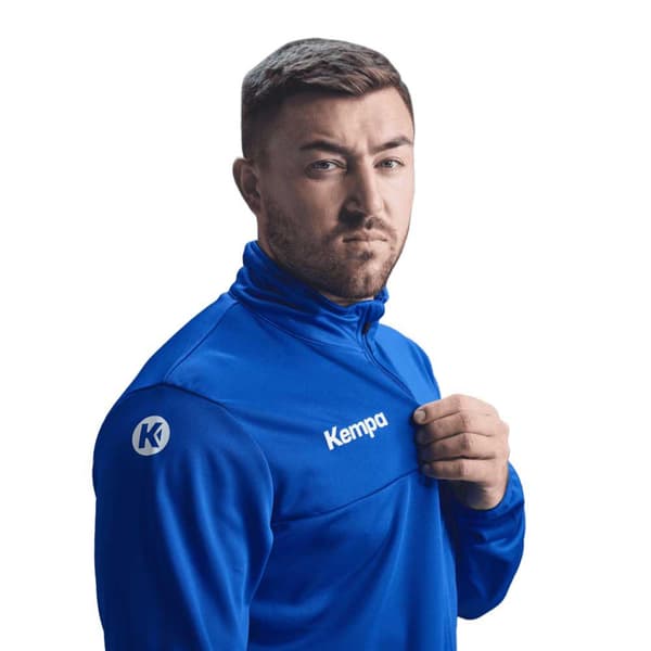 Kempa Halv Lynlå Sweatshirt Junior  140 cm