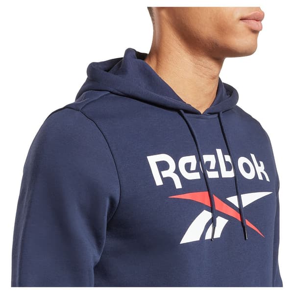 Reebok Tröja Identity Fleece Stacked Logo Pullover Blå XL Man