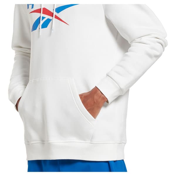 Reebok Tröja Identity Fleece Stacked Logo Pullover Vit S Man