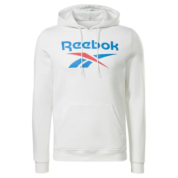 Reebok Tröja Identity Fleece Stacked Logo Pullover Vit XL Man