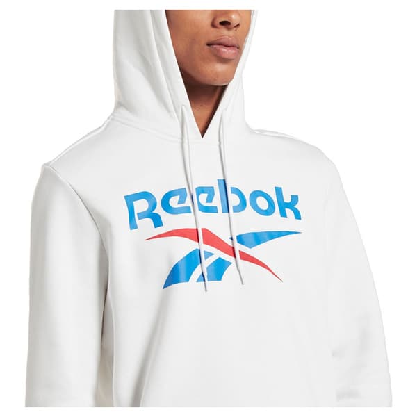 Reebok Tröja Identity Fleece Stacked Logo Pullover Vit XL Man