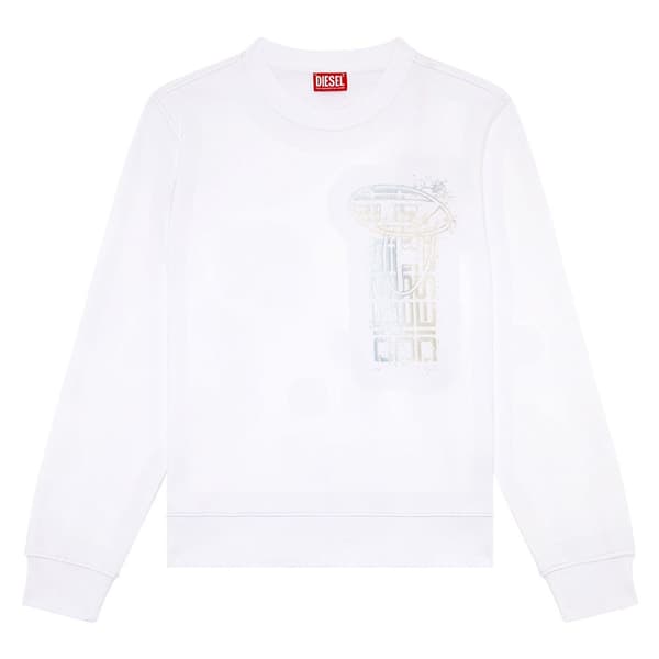 Diesel Sweatshirt Ginn K39 Hvid L Mand
