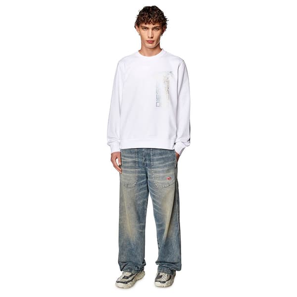 Diesel Sweatshirt Ginn K39 Hvid L Mand