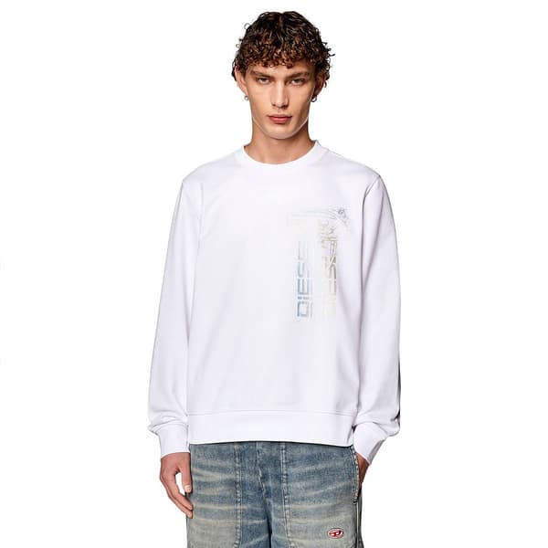 Diesel Sweatshirt Ginn K39 Hvid L Mand