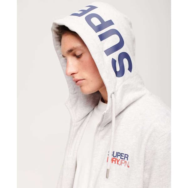 Superdry Sweatshirt Med Full Dragkedja Sportswear Logo Loose Grå 3XL Man