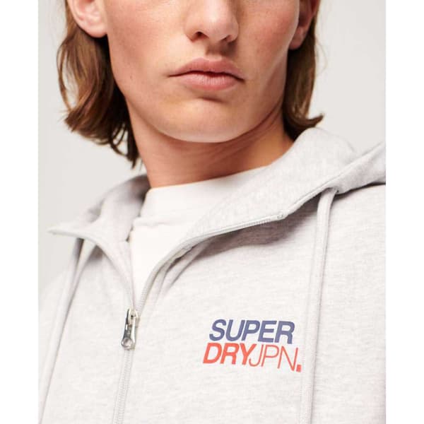 Superdry Sweatshirt Med Full Dragkedja Sportswear Logo Loose Grå 3XL Man