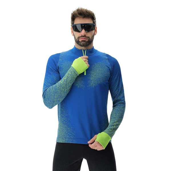 Uyn Långärmad T-shirt Running Exceleration Zip Up Blå 2XL Man