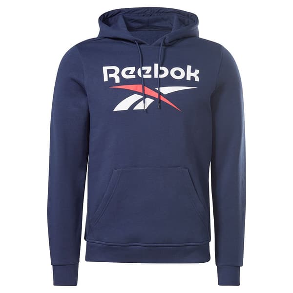 Reebok Tröja Identity Fleece Stacked Logo Pullover Blå L Man