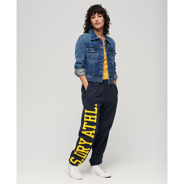 Superdry Træningsdragt Bukser College Logo Boyfriend L Kvinde