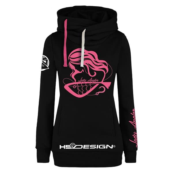 Hotspot Design Fuld Lynlå Sweatshirt Angler Sort L Kvinde