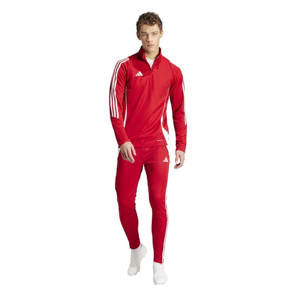 Adidas Halv Lynlås Sweatshirt Træning Tiro24 Rød L / Regular Mand