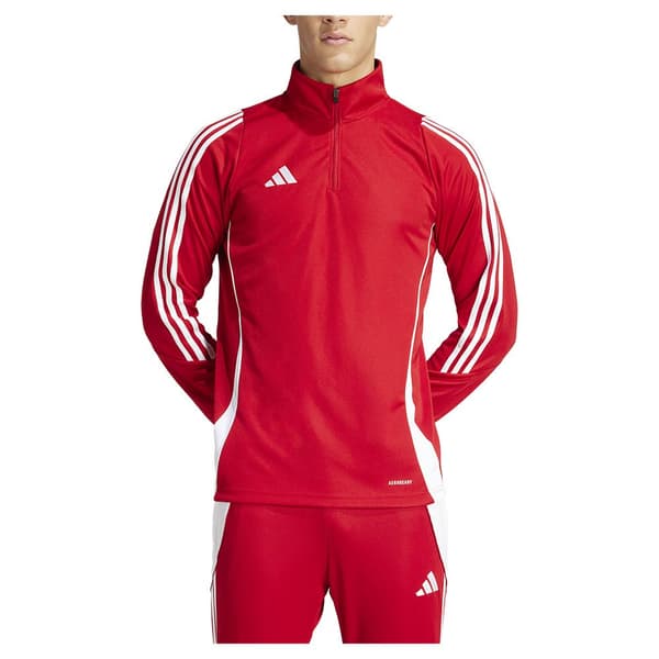 Adidas Halv Lynlås Sweatshirt Træning Tiro24 Rød L / Regular Mand