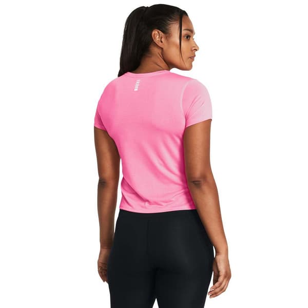 Under Armour Kortärmad T-shirt Launch Rosa M Kvinna
