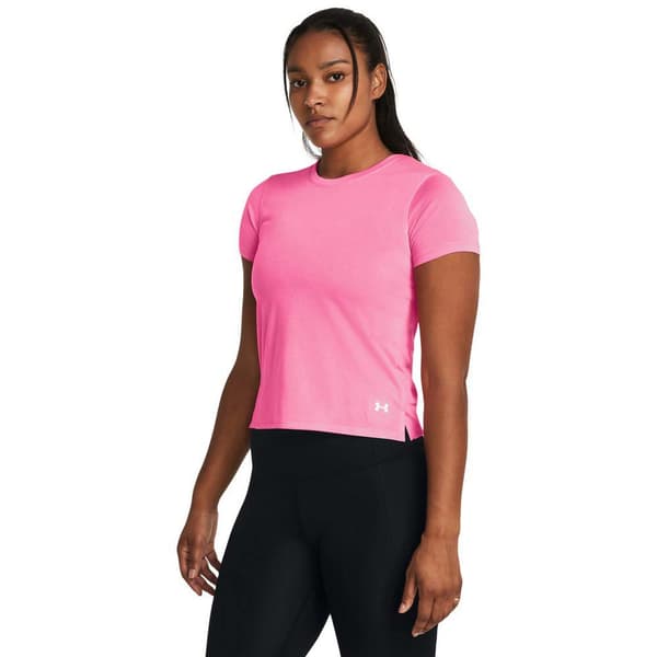 Under Armour Kortärmad T-shirt Launch Rosa M Kvinna