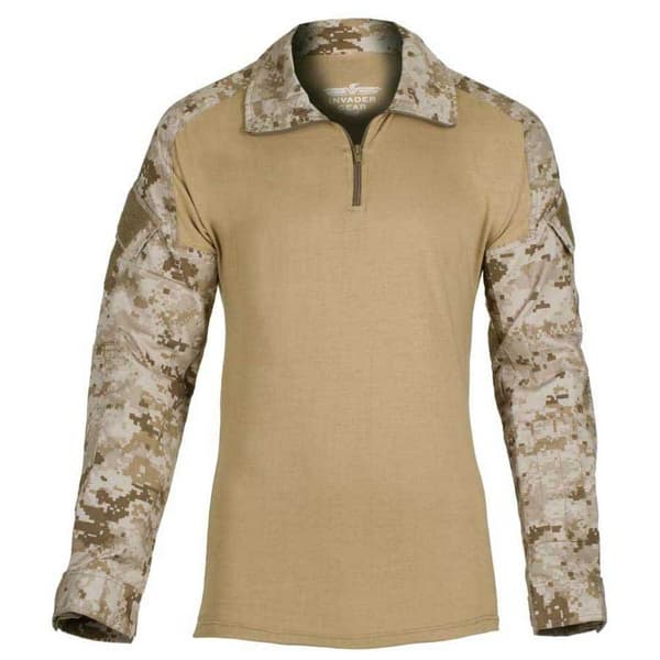 Invadergear Langærmet T-shirt Combat Beige 2XL Mand
