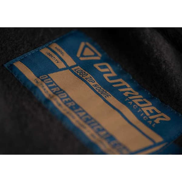 Outrider Tactical Hoodie Med Dragkedja Logo Svart XL Man