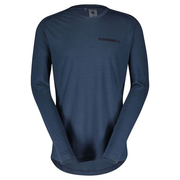 Scott Långärmad T-shirt Defined Merino Blå 2XL Man