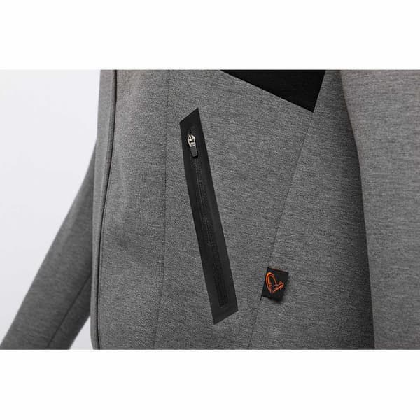 Savage Gear Sweatshirt Med Fuld Lynlås Tec-foam Zip Grå 2XL Mand