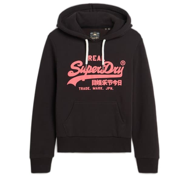 Superdry Luvtröja Neon Vintage Logo Graphic Svart S Kvinna