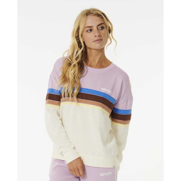 Rip Curl Tröja Surf Revival Beige,Lila L Kvinna