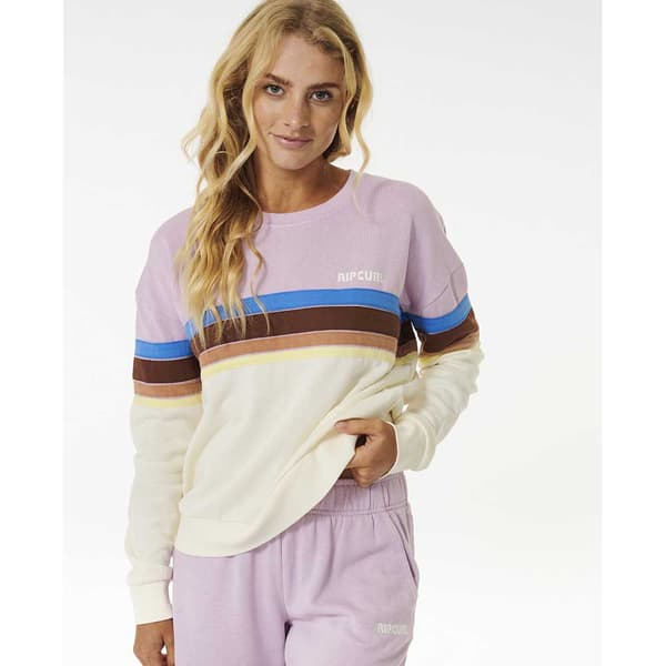 Rip Curl Tröja Surf Revival Beige,Lila L Kvinna