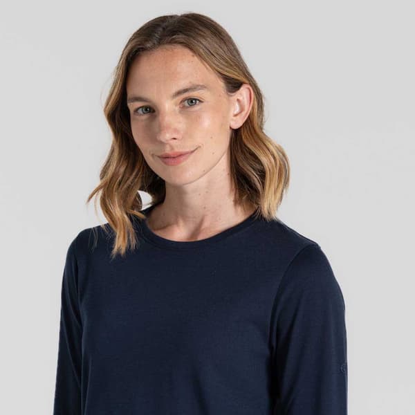 Craghoppers Langærmet T-shirt Nosilife Akona Blå 46 Kvinde