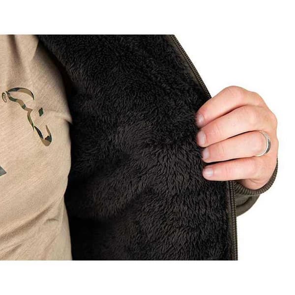 Fox International Full Vetoketjullinen Villapaita Collection Sherpa Vihreä M Mies