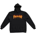 Miniatyrbillede 1 af 2: Thrasher Hættetrøje Flame Logo Sort S Mand