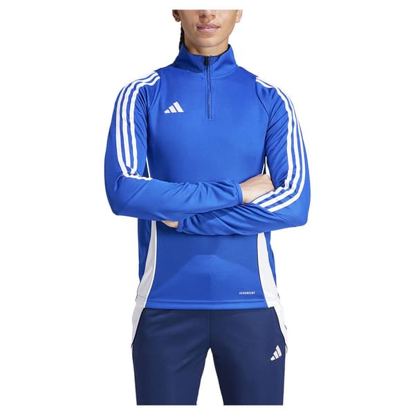 Adidas Half Zip Sweatshirt Training Tiro24 Blå 2XL / Regular Kvinna