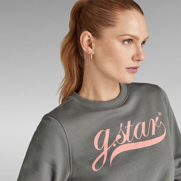 G-star Tröja Graphic Stm 1 Grå S Kvinna
