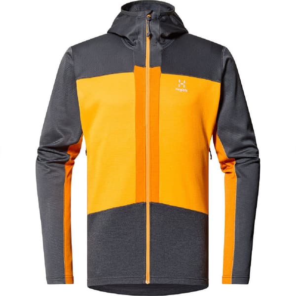 Haglofs Sweatshirt Med Full Dragkedja Roc Flash Mid Gul,Grå XL Man