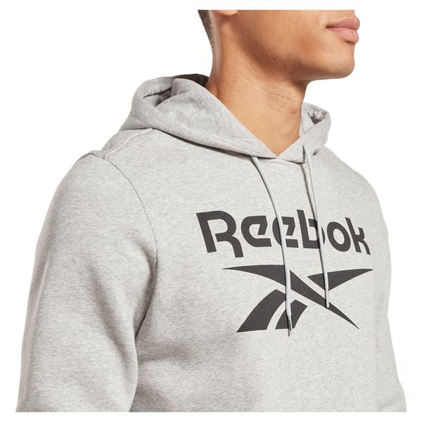 Reebok Tröja Identity Fleece Stacked Logo Pullover Grå M Man
