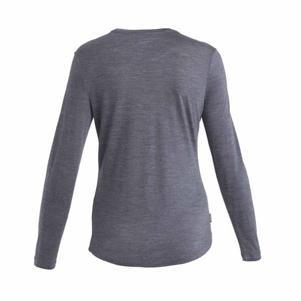 Icebreaker Langærmet T-shirt Merino 125 Cool-lite Sphere Iii Grå S Kvinde