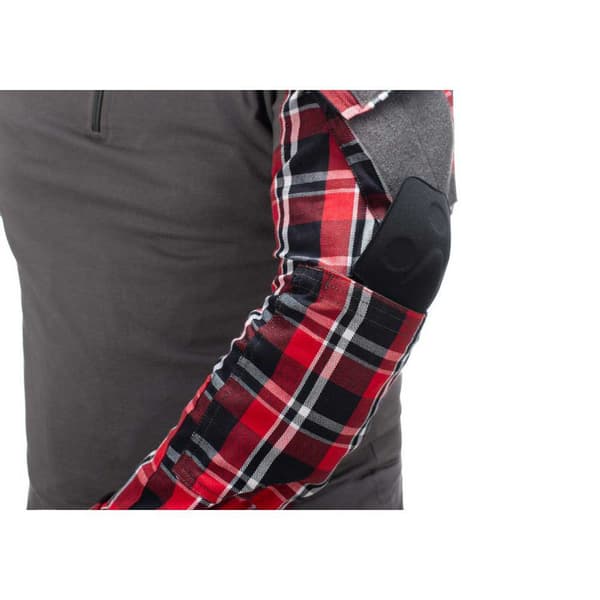 Invadergear Langærmet T-shirt Flannel Combat Grå S Mand