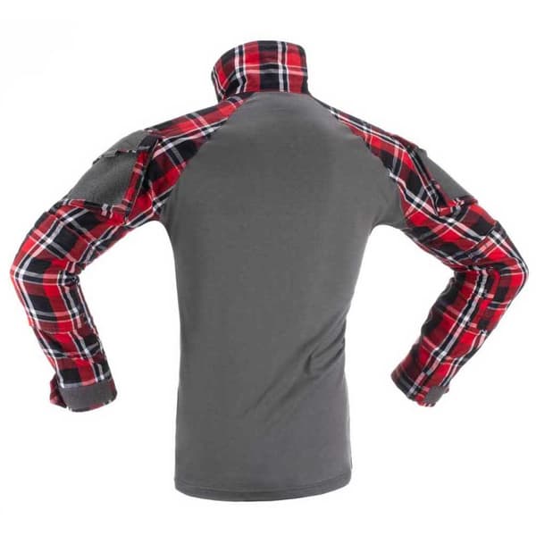 Invadergear Langærmet T-shirt Flannel Combat Grå S Mand